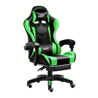Video Game Chairs W/ Footrest, Big And Tall Gamer Chair for Adults, Racing Style Computer Chair with Headrest And Lumbar Support