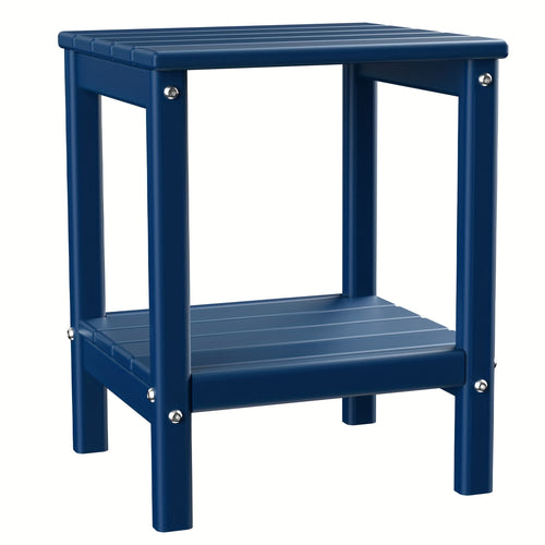 [HDPE Adirondack Side Table] Weather Resistant HDPE Adirondack Side Table | Outdoor Rectangular End Table for Adirondack Chair, Patio, Pool, Garden | 14 x 13 Inch Camping Accessories & Patio Furniture