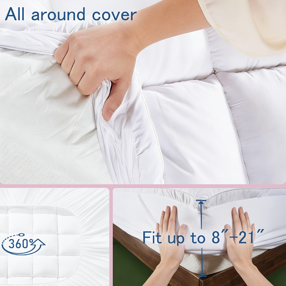 Mattress Pad Cover Fluffy Soft Breathable Deep Pocket Protector Machine Washable 5 Colors Twin Full Queen King Cal King for Bed RV Sofa Couch