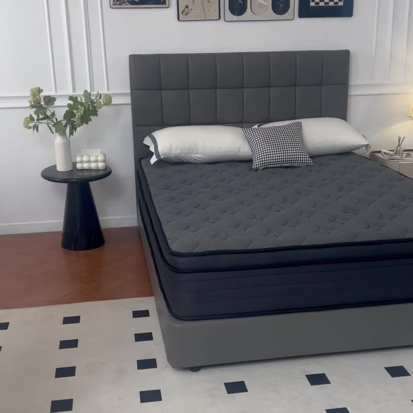 [Gel Memory Foam Mattress] Luxury Mattress 8" 10" 12" 14" Twin Full Queen King Size Gel Memory Foam Pocket Spring Hydird Mattress In A Box Medium Firm