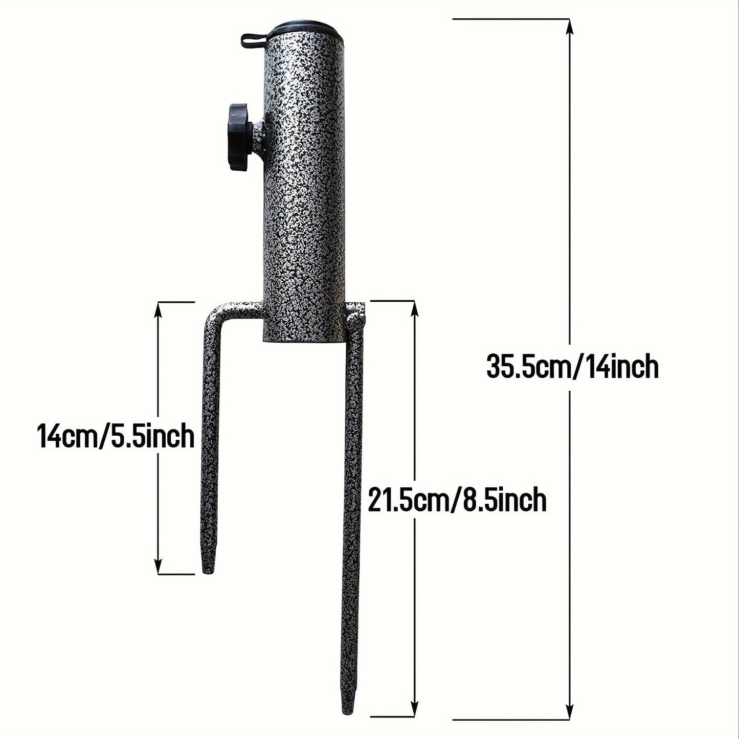 [Ideal Gift] 1/2pcs Heavy-Duty Metal Umbrella Stand Holder - Adjustable Portable Spiral Ground Anchor - For Flags, Umbrellas, Fishing Rods - Outdoor Use For Parks & Beaches - Fits Soil & Lawn - 14in Insertion Depth - Ideal Gift For Gardeners & Outdoor Ent