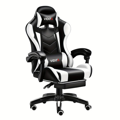 Video Game Chairs W/ Footrest, Big And Tall Gamer Chair for Adults, Racing Style Computer Chair with Headrest And Lumbar Support