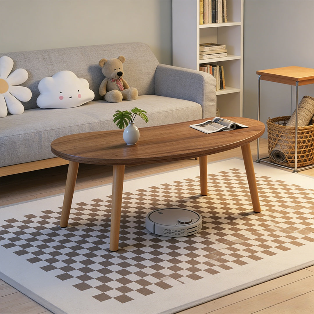 Modern Minimalist Solid Wood Coffee Table - Natural Wood Grain Stylish Tea Table for Living Room Small Apartments Versatile Decor Coffee Table Gift