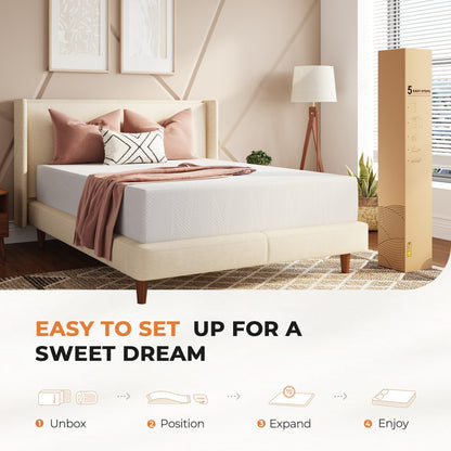 Novilla Bed Mattress, 6 10 12 Inch Twin Full Queen King Size Mattress with Gel Memory Foam for Cooling Night Sleep For Support Comfort