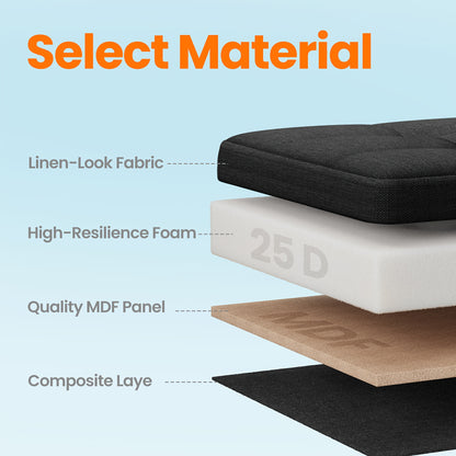 Storage Ottoman Bench That Can Be Folded, Suitable for The Living Room And Bedroom, Measuring 43.2 by 15.5 by 15.2 Inches