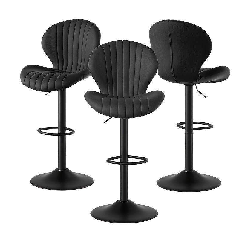 Bar Stools Set Of 1/2/3/4, Modern Swivel Bar Chairs, Barstools Counter Height with High Backrest, Artificial Leather, Easy 3-5 Minute Assembly for Bar, Kitchen, Dining Room.