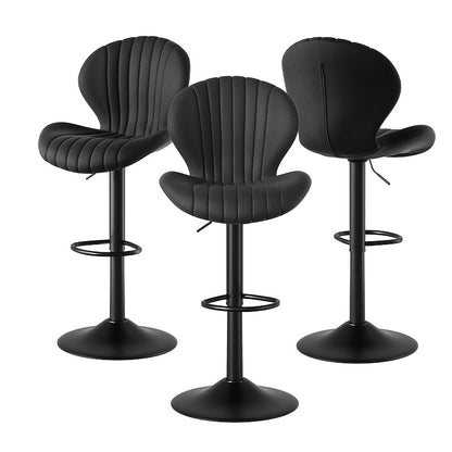 Bar Stools Set Of 1/2/3/4, Modern Swivel Bar Chairs, Barstools Counter Height with High Backrest, Artificial Leather, Easy 3-5 Minute Assembly for Bar, Kitchen, Dining Room.
