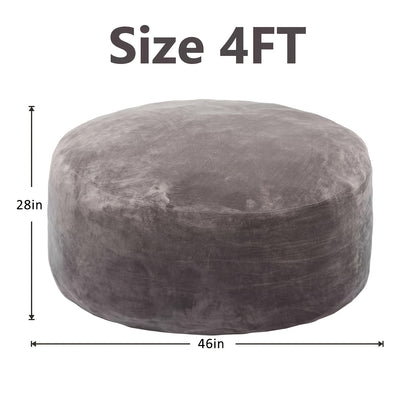 5ft 6ft Bean Bag Chair Giant BeanBag with Memory Foam Filled, Comfy Bean Bag Chairs for Adults, Adult Bean Bag Chair with Dutch Velvet Cover for Living Room Bedroom, 3ft 4ft Bean Bag Sofa