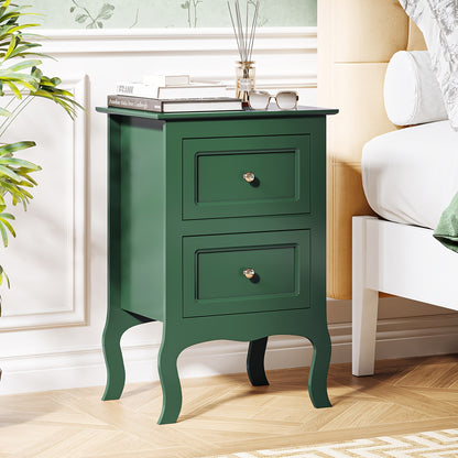 [Nightstand with Drawers] Bonnlo Nightstand for Bedrooms, Small Bed Side Table with Drawers for Small Spaces