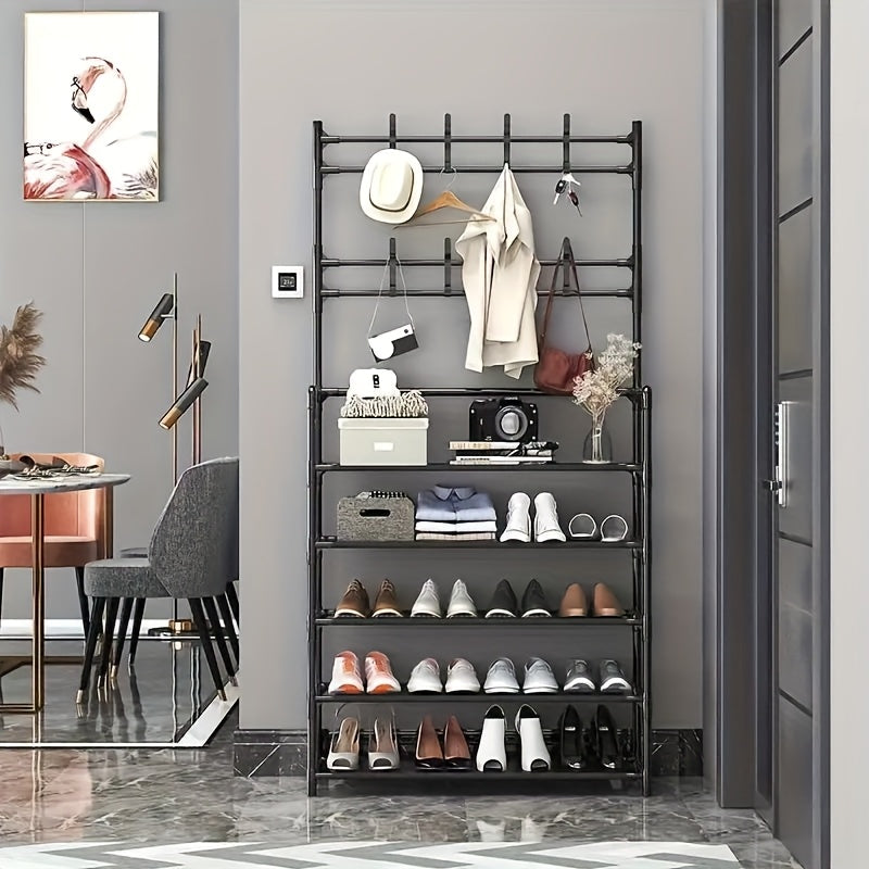 Entrance Hanger, Shoe Rack, Entryway Shoe Organizer, Bedroom Bench with Hooks, Hallway Rack for Storing Shoes, Clothes, Jackets, Hats, Bags, Umbrellas, And Home Additions