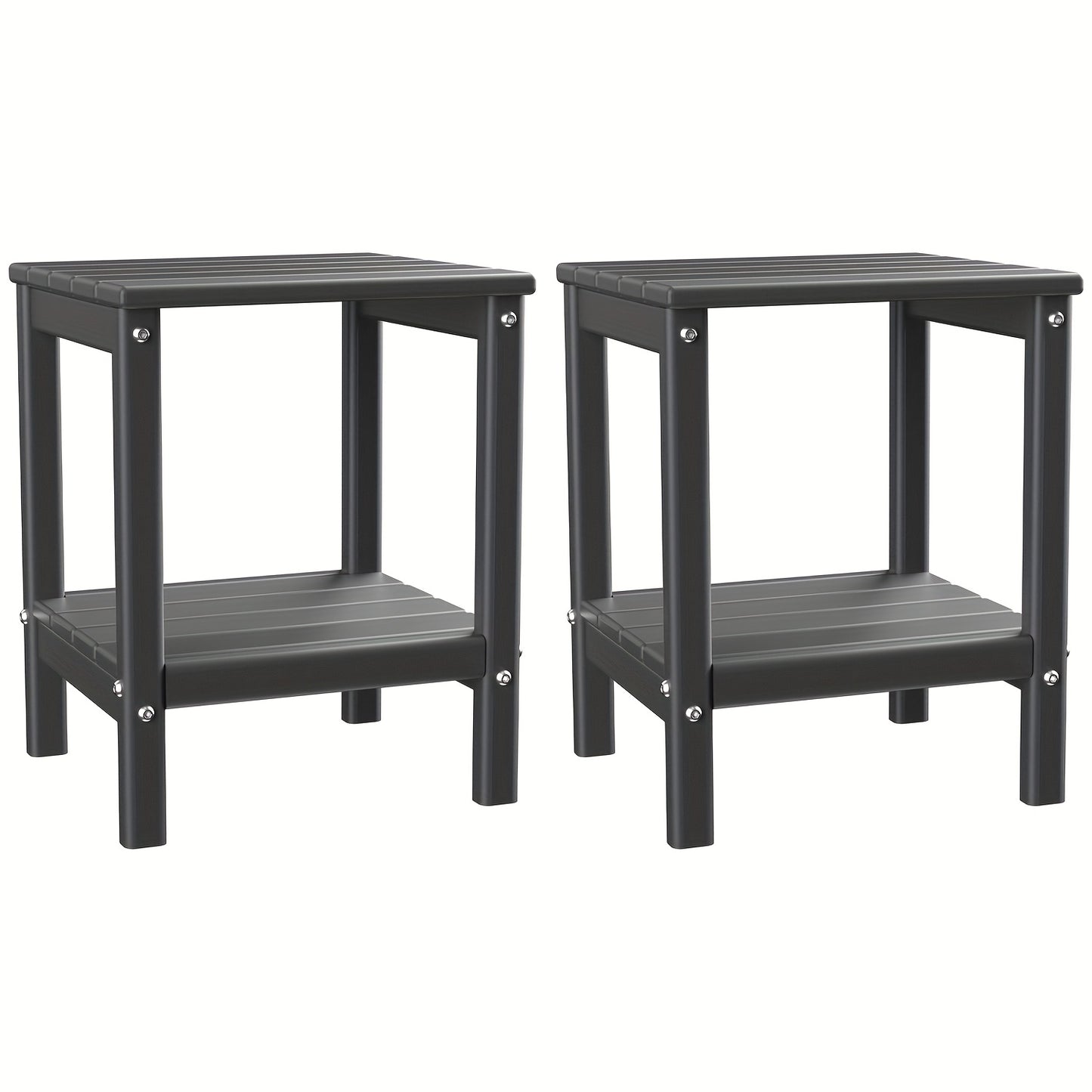[HDPE Adirondack Side Table] Weather Resistant HDPE Adirondack Side Table | Outdoor Rectangular End Table for Adirondack Chair, Patio, Pool, Garden | 14 x 13 Inch Camping Accessories & Patio Furniture