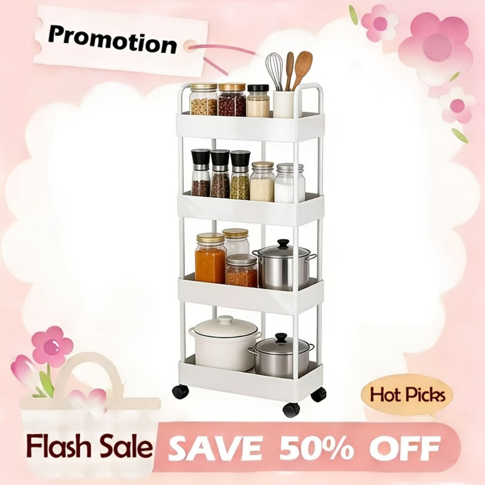 Multipurpose Rolling Storage Cart, File Cart & Storage Rack for Office, Kitchen, Bathroom, Garage, Bedroom & Outdoor Use, Available in Multiple Styles & Colors