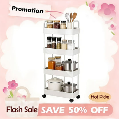 Multipurpose Rolling Storage Cart, File Cart & Storage Rack for Office, Kitchen, Bathroom, Garage, Bedroom & Outdoor Use, Available in Multiple Styles & Colors