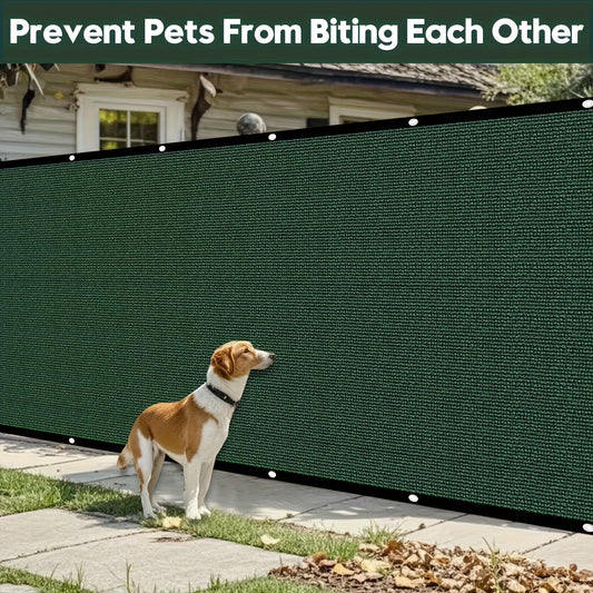[Heavy Duty Privacy Screen] 5Ft X 25Ft/6Ft X 50Ft Fence Privacy Screen, Heavy Duty Privacy Fence Screen, Outdoor Shade Cloth Mesh Barrier, Includes 33Ft Black Rope, Green