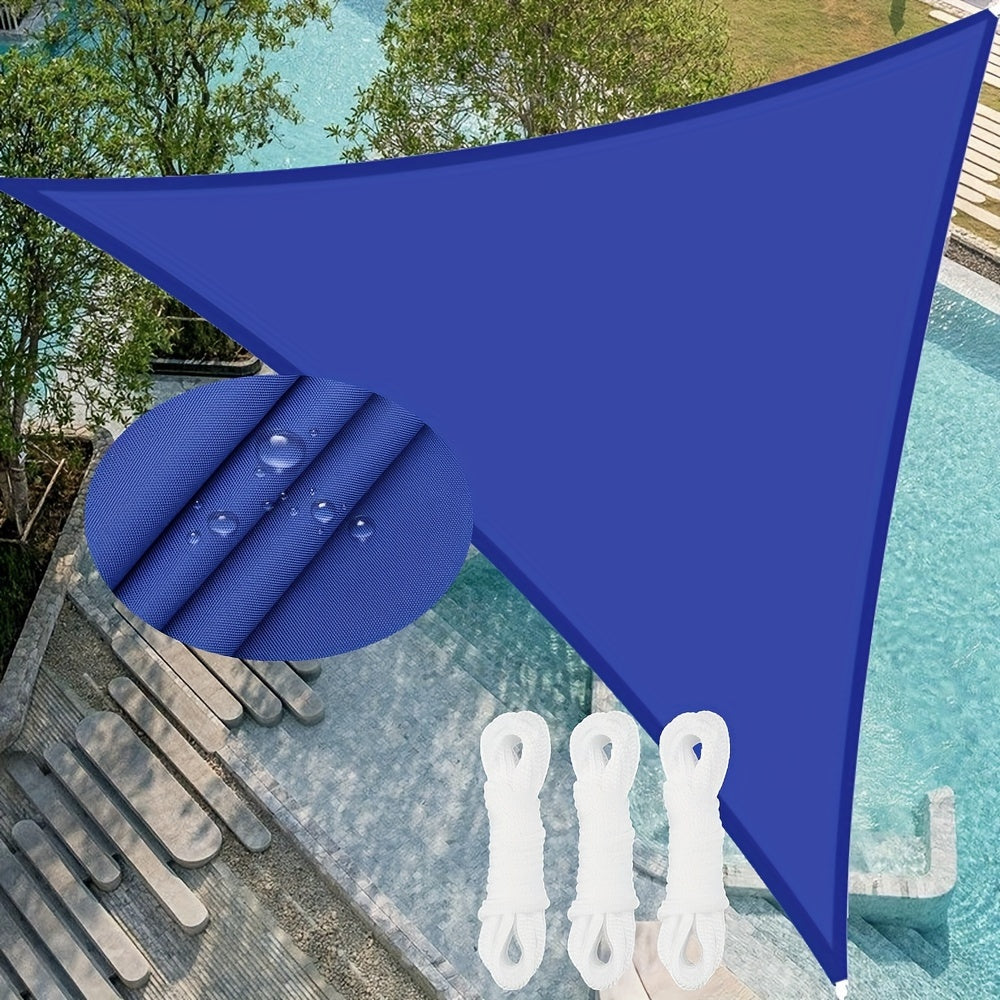 Triangle Shade Sail 98% UV Block 8 Colors 4 Sizes Solid Polyester Reinforced Corners – Outdoor Sun Shade Canopy for Patio Garden Backyard Pool Deck Balcony