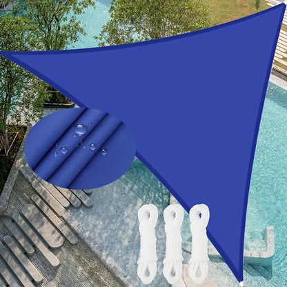 Triangle Shade Sail 98% UV Block 8 Colors 4 Sizes Solid Polyester Reinforced Corners – Outdoor Sun Shade Canopy for Patio Garden Backyard Pool Deck Balcony