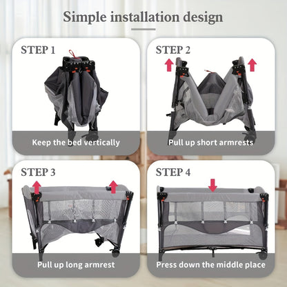 5in1 Baby Bassinet SleeperBeside Crib With Diaper Changer Mattress Storage& Foldable Bassinet. The Product Weighs 12 Kg. The Upper Bunk Has A Weight Limit Of 15 Pounds For Infants, While The Lower Bunk Has A Weight Limit Of 50 Pounds For Infants.Gra