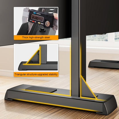 Universal TV Stand with Cable Management, Height Adjustable Legs for 37-92 Inch Flat/Curved Tvs, T