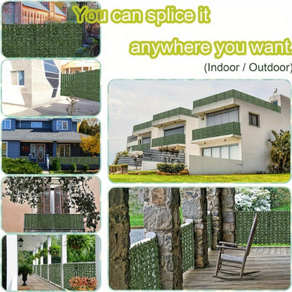 119" X 40" Realistic Artificial Ivy Privacy Screen, Weather-Resistant Faux Greenery for Garden Patio Privacy & Beauty