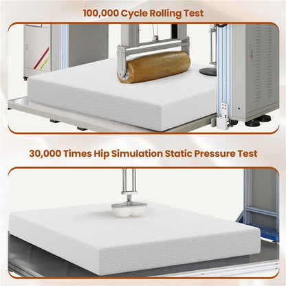 Costoffs 8/10/12in Gel Memory Foam Mattress, Medium Firm Bed with Green Tea Scent & 3-Layer Support for Dorm, Guest Room, Bunk Bed, Furniture for Home, Christmas Gift