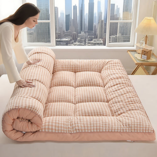 Soft Mattress Topper - Cooling Breathable Fiber Filling - Non-Waterproof, Woven Fabric Mattress Pad - Available for All Seasons, Ideal for Bedroom, Guest Room, Dormitory
