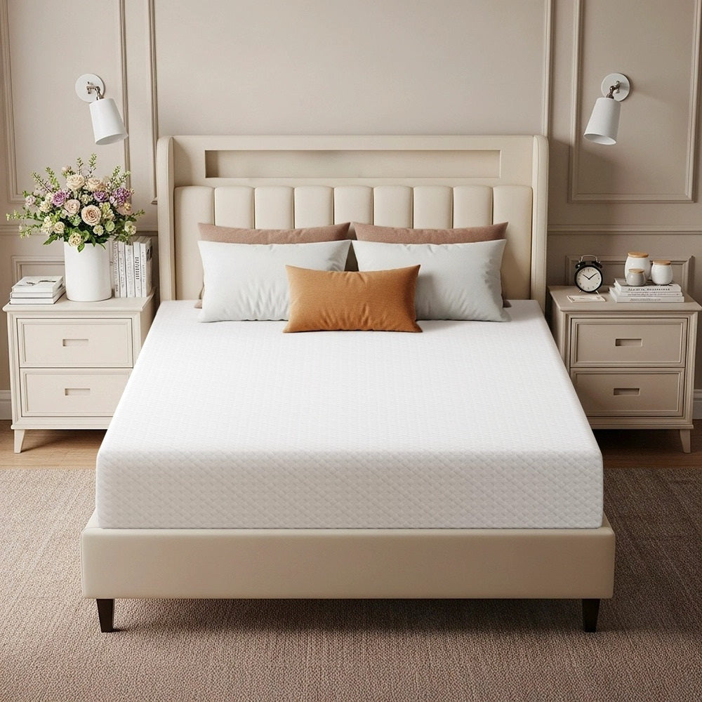 Costoffs 8/10/12in Gel Memory Foam Mattress, Medium Firm Bed with Green Tea Scent & 3-Layer Support for Dorm, Guest Room, Bunk Bed, Furniture for Home, Christmas Gift