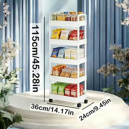 Multipurpose Rolling Storage Cart, File Cart & Storage Rack for Office, Kitchen, Bathroom, Garage, Bedroom & Outdoor Use, Available in Multiple Styles & Colors