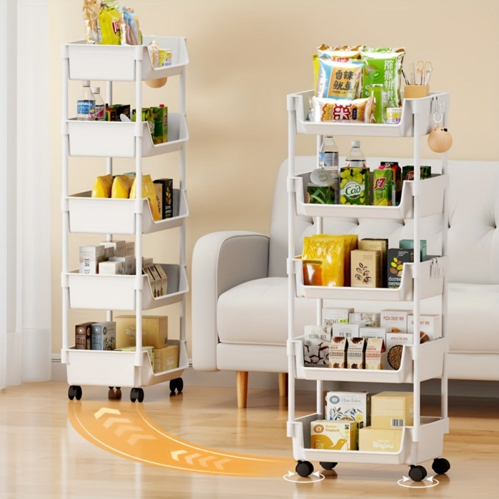Shoe Rack 3 4 5 Layer with Wheels Hooks Storage Rack Organizer for Entryway Bedroom Closet Kitchen Living Room Office with Shoe Bags Option