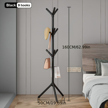 Vertical Coat Rack Can Hang 52 Items - Space-Saving Storage Solution, Stable Base And Modern Minimalist Design, Suitable for Small Spaces Such As Entrances/ Living Rooms, Bedrooms, Offices, Apartments, Dormitories, Etc., for Organizing Clothes