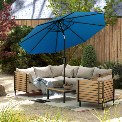 Patio Umbrella shown in the Dark Blue, 9FT option