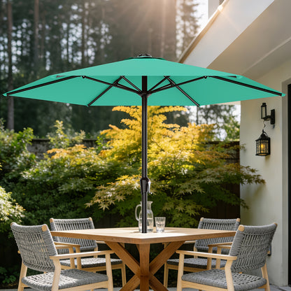 Patio Umbrella shown in the Aruba Blue, 9FT option
