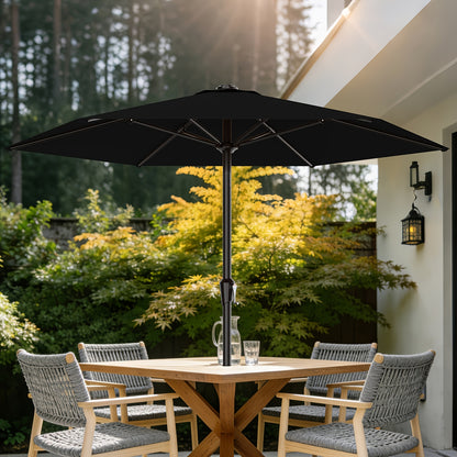 Patio Umbrella shown in the Black, 9FT option