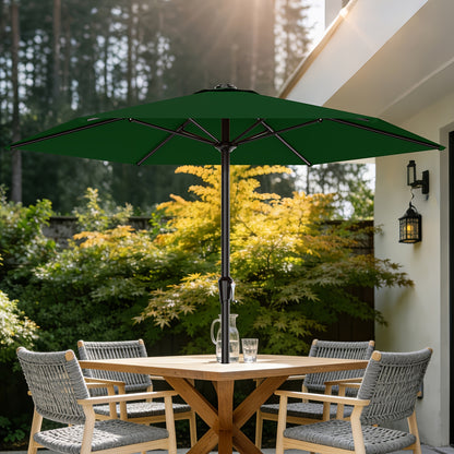 Patio Umbrella shown in the Dark Green, 9FT option