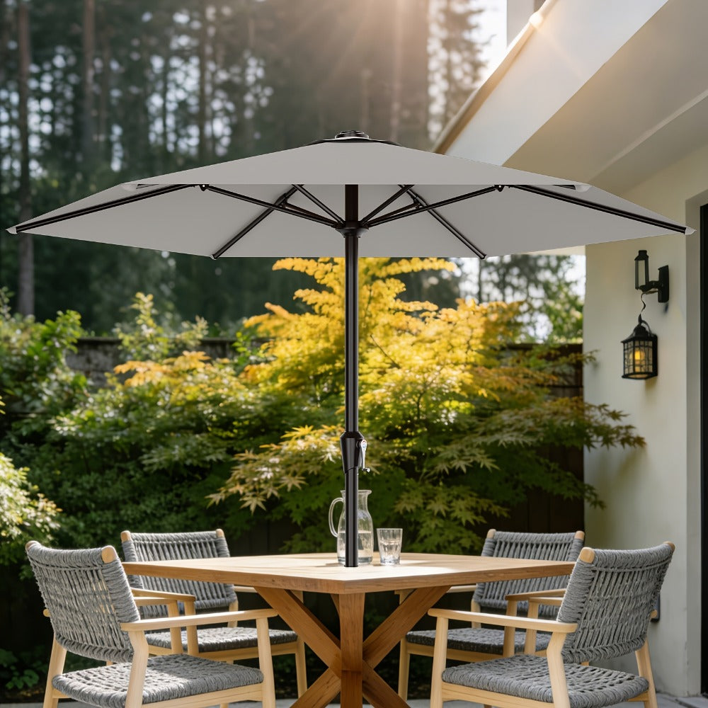9-Foot Patio Umbrella with Easy Crank, Outdoor Table Umbrella detail image - detail view 24