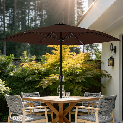 9-Foot Patio Umbrella with Easy Crank, Outdoor Table Umbrella detail image - detail view 6