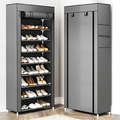 9-Layer Shoe Cabinet with Tool-Free Assembly for Organized Everyday Storage in Entryway detail image - detail view 9