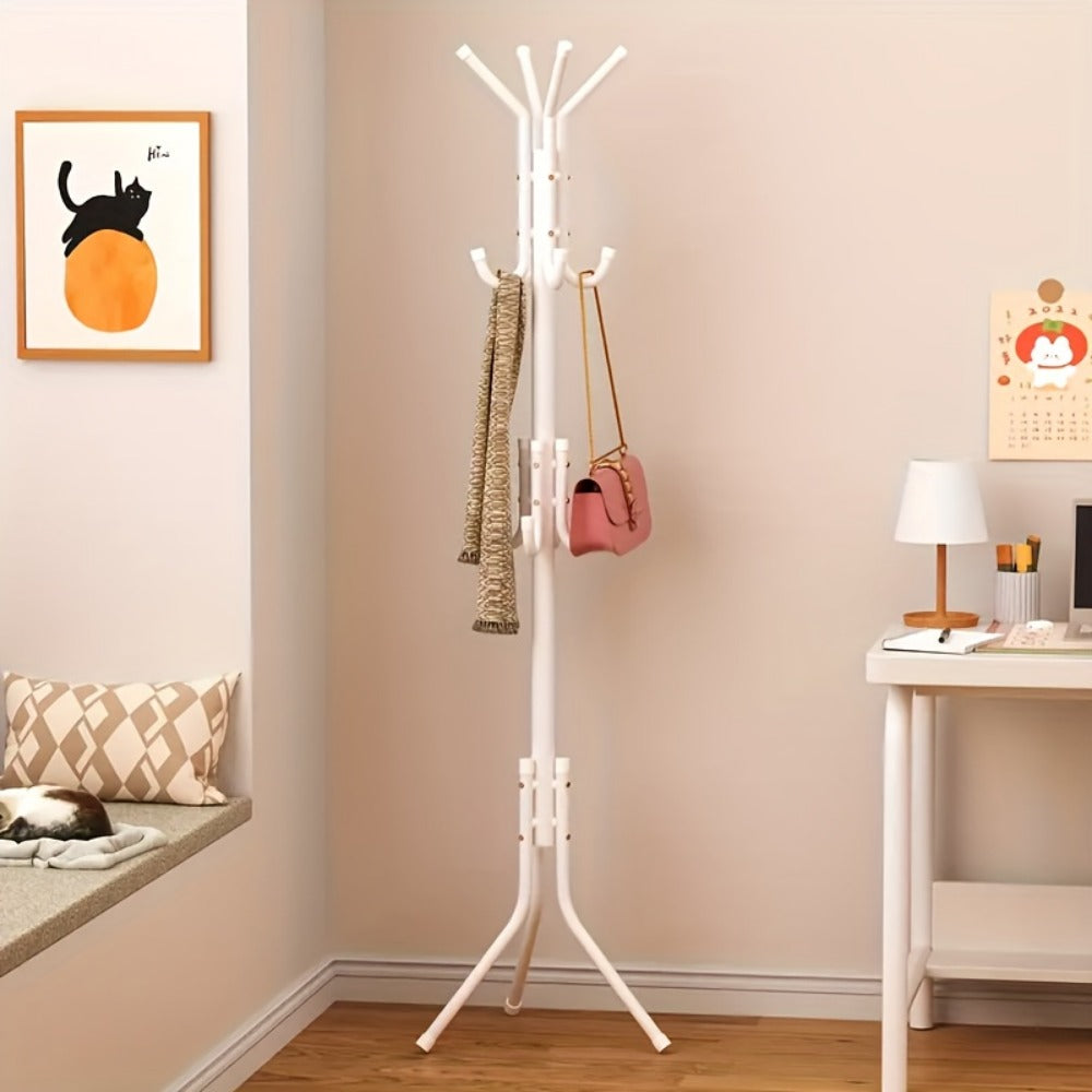 9-Tier Freestanding Coat Rack with Tool-Free Assembly for Entryway detail image