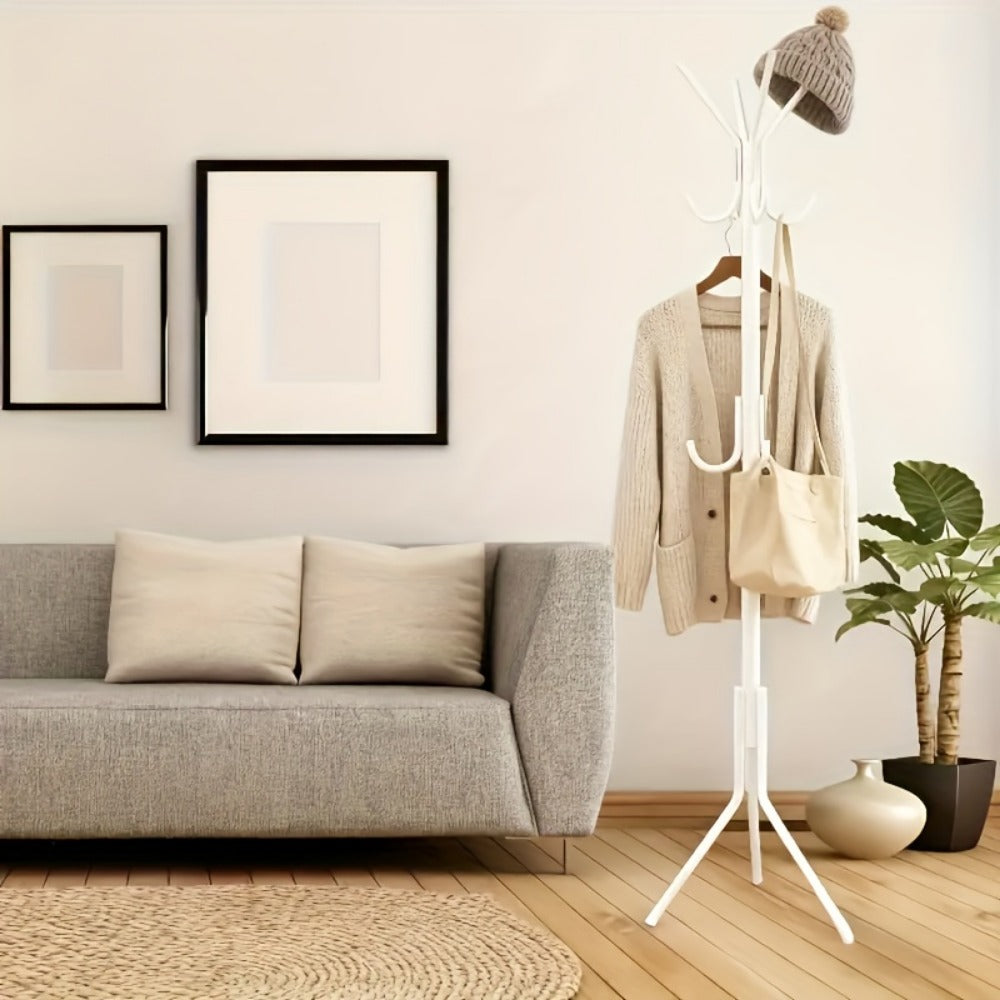 9-Tier Freestanding Coat Rack with Tool-Free Assembly for Entryway detail image - detail view 4
