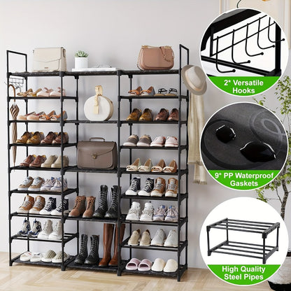 9-Tier Freestanding Shoe Rack with Stackable Design for Entryway detail image - detail view 5