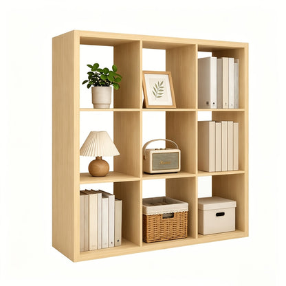 Cube Storage Bookshelf 2 3 4 6 8 9 Cube Open Display Cabinet Thick Frame Floor Standing Bookcase with Anti-Tip Kit for Living Room Bedroom Study, 4 Colors