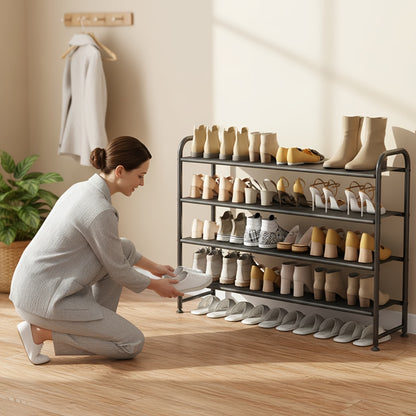 SUOERNUO 2/3/4-Tier Long Shoe Rack, Large Capacity Storage Organizer, Stackable Wide Shoe Rack Suitable for Wardrobe, Floor, Entrance, Porch, And Storage