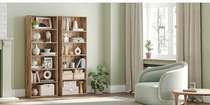 6-Tier Open Bookshelf Display - Space-Saving Bookcase for Home Office & Living Room, Book Organizer with Storage, Dining Room Shelf