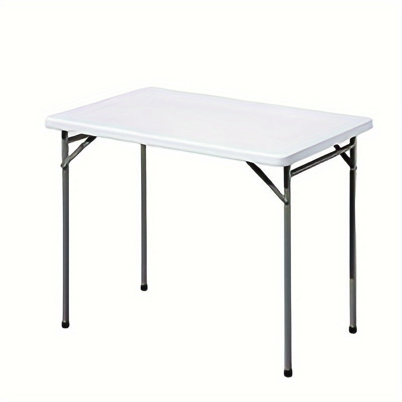 4/6ft Folding Table, Equipped With Metal Legs, Sturdy And Durable. The Plastic Tabletop Is Easy To Clean And Suitable For Camping, Outdoor Activities, Family Meals, And Team Events.