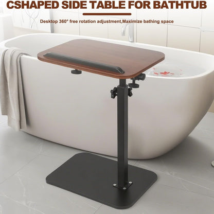 TV Tray Table with 360 Degree Rotation And 180 Degree Flip Tabletop - Ideal Recliner Table for Bedside, Sofa, Or Small Spaces, Adjustable Bedside Table And Chair Side Table