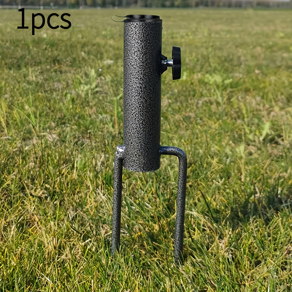 [Ideal Gift] 1/2pcs Heavy-Duty Metal Umbrella Stand Holder - Adjustable Portable Spiral Ground Anchor - For Flags, Umbrellas, Fishing Rods - Outdoor Use For Parks & Beaches - Fits Soil & Lawn - 14in Insertion Depth - Ideal Gift For Gardeners & Outdoor Ent