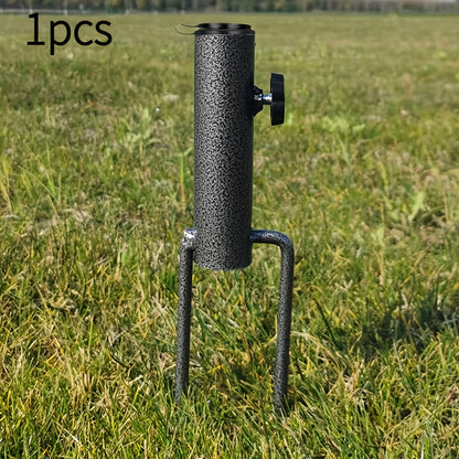 [Ideal Gift] 1/2pcs Heavy-Duty Metal Umbrella Stand Holder - Adjustable Portable Spiral Ground Anchor - For Flags, Umbrellas, Fishing Rods - Outdoor Use For Parks & Beaches - Fits Soil & Lawn - 14in Insertion Depth - Ideal Gift For Gardeners & Outdoor Ent