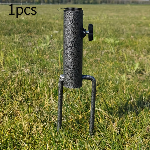 [Ideal Gift] 1/2pcs Heavy-Duty Metal Umbrella Stand Holder - Adjustable Portable Spiral Ground Anchor - For Flags, Umbrellas, Fishing Rods - Outdoor Use For Parks & Beaches - Fits Soil & Lawn - 14in Insertion Depth - Ideal Gift For Gardeners & Outdoor Ent