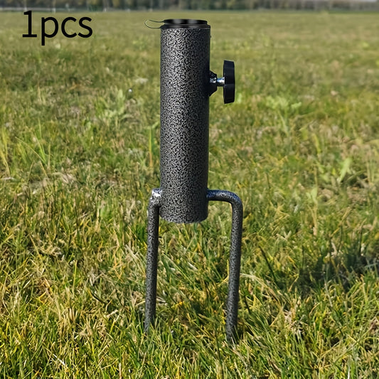 [Ideal Gift] 1/2pcs Heavy-Duty Metal Umbrella Stand Holder - Adjustable Portable Spiral Ground Anchor - For Flags, Umbrellas, Fishing Rods - Outdoor Use For Parks & Beaches - Fits Soil & Lawn - 14in Insertion Depth - Ideal Gift For Gardeners & Outdoor Ent