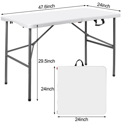 Folding Table, Lightweight Folding Table for Party, Dining, Barbecue, Board Game with Carrying Handle, Folding Locks - Mesas Para Fiestas