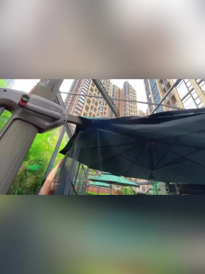 Duty Outdoor Umbrella Mosquito Net - Fit for Roman, Straight Pole, Curved Arm Umbrellas, Zipper Closure, with Zipper Door, Adjustable Height And Diameter, Very Suitable for Outdoor Camping